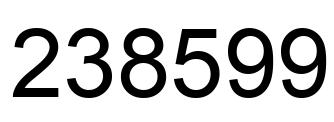 Número 238599 imagen negro