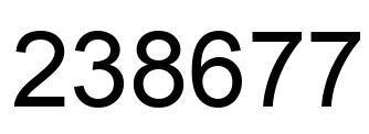 Number 238677 black image