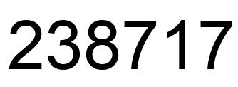 Number 238717 black image