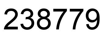 Number 238779 black image