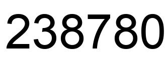 Number 238780 black image