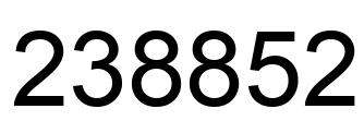 Número 238852 imagen negro