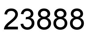 Number 23888 black image