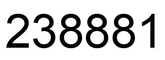 Number 238881 black image