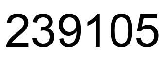 Number 239105 black image