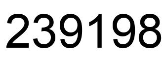 Number 239198 black image