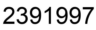 Number 2391997 black image