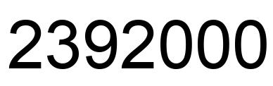 Number 2392000 black image