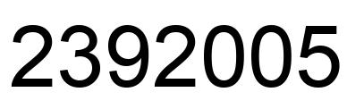 Number 2392005 black image