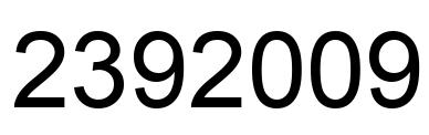 Number 2392009 black image