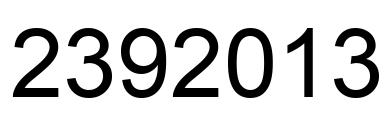 Number 2392013 black image