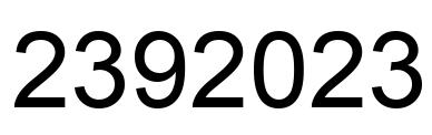 Number 2392023 black image