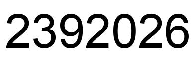 Número 2392026 imagen negro