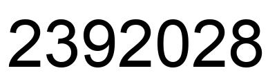 Number 2392028 black image