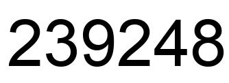 Number 239248 black image