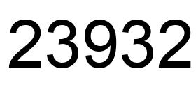 Número 23932 imagen negro