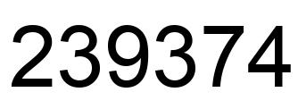 Número 239374 imagen negro