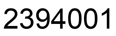 Número 2394001 imagen negro