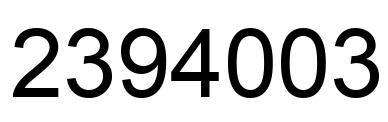 Número 2394003 imagen negro