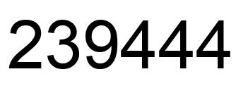 Número 239444 imagen negro