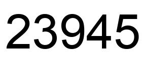 Number 23945 black image