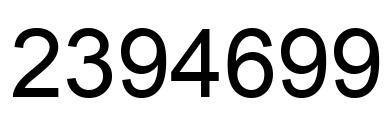 Number 2394699 black image
