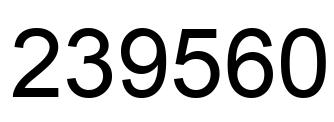 Número 239560 imagen negro