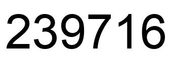 Number 239716 black image
