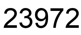 Number 23972 black image