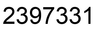 Número 2397331 imagen negro