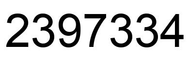 Número 2397334 imagen negro