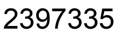 Número 2397335 imagen negro