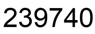Number 239740 black image