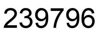 Number 239796 black image