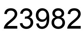 Number 23982 black image