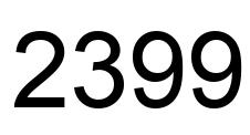 Número 2399 imagen negro