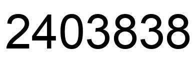 Number 2403838 black image