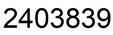 Number 2403839 black image