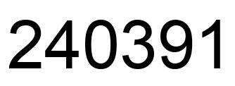 Número 240391 imagen negro