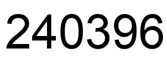 Número 240396 imagen negro