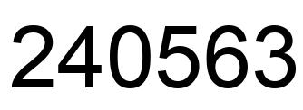 Número 240563 imagen negro