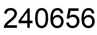 Number 240656 black image