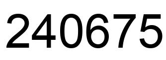 Number 240675 black image
