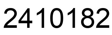 Número 2410182 imagen negro