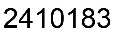 Número 2410183 imagen negro