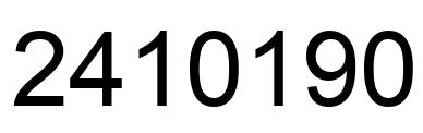 Number 2410190 black image
