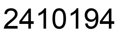 Number 2410194 black image
