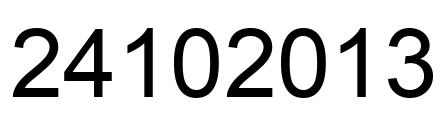 Number 24102013 black image