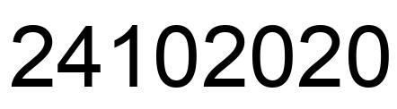 Number 24102020 black image