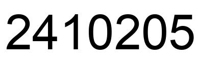 Number 2410205 black image